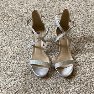 Silver 3 inch heels